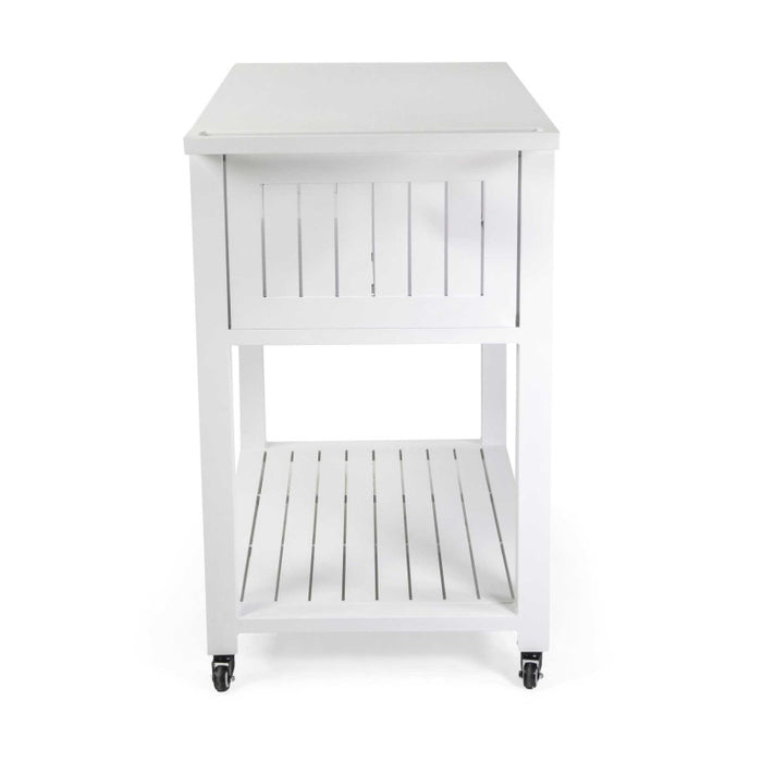 Carrello alluminio bianco cm 102x54,5h90