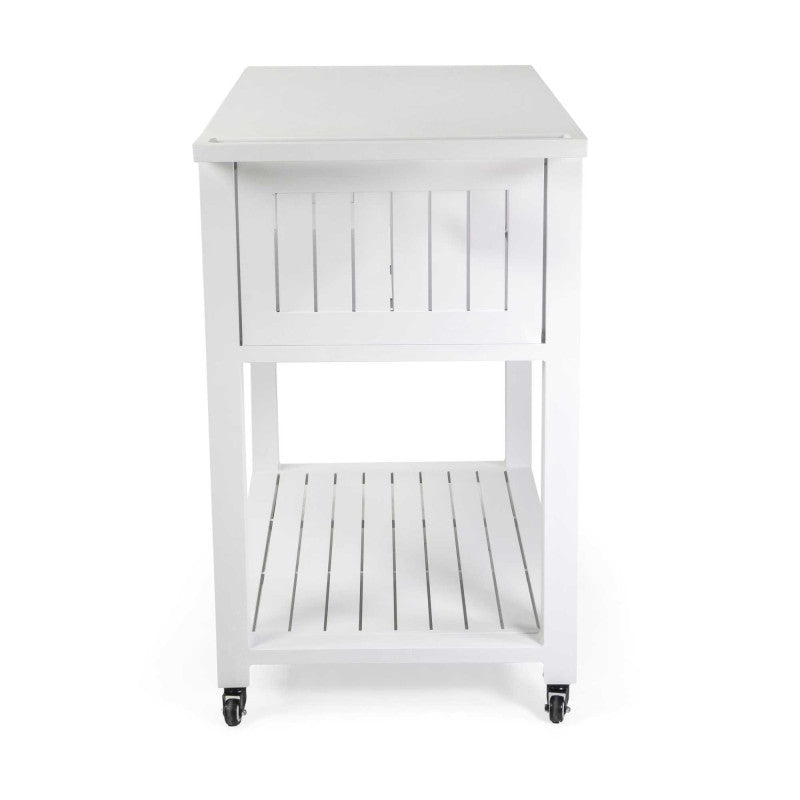 Carrello alluminio bianco cm 102x54,5h90