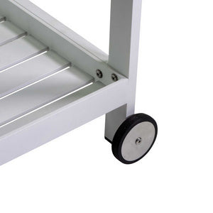 Carrello alluminio bianco cm 92,5x54h91