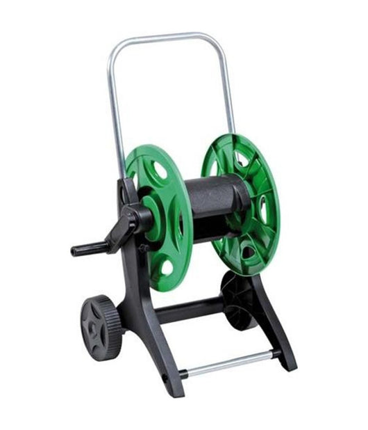Carrello Avvolgi Tubo Irrigazione Giardino Con Due Ruote Attacco Rapido Standard         