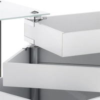 Carrello bagno trasportabile in acciaio cromato con 5 cassetti girevoli