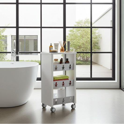 Carrello con ruote portatutto, 83,50 x 43,50 x 30,50 cm. BALI