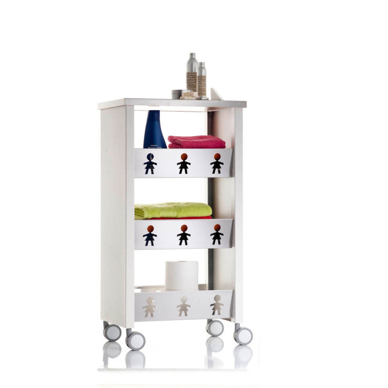 Carrello con ruote portatutto, 83,50 x 43,50 x 30,50 cm. BALI