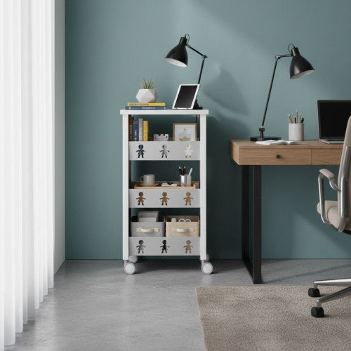 Carrello con ruote portatutto, 83,50 x 43,50 x 30,50 cm. BALI