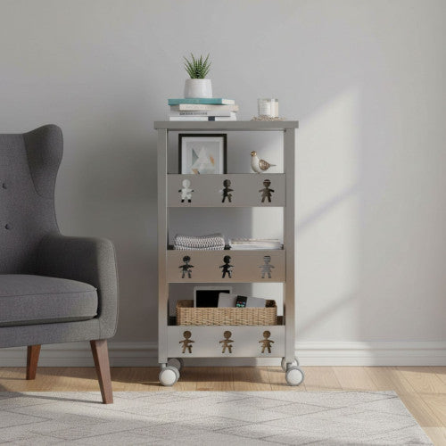 Carrello con ruote portatutto, 83,50 x 43,50 x 30,50 cm. BALI