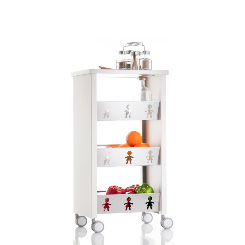 Carrello con ruote portatutto, 83,50 x 43,50 x 30,50 cm. BALI