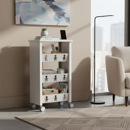 Carrello con ruote portatutto, 83,50 x 43,50 x 30,50 cm. BALI
