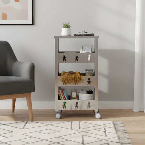 Carrello con ruote portatutto, 83,50 x 43,50 x 30,50 cm. BALI