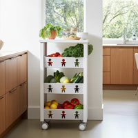 Carrello con ruote portatutto, 83,50 x 43,50 x 30,50 cm. BALI