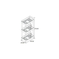 Carrello Cucina Andy Nero Dimensione 36x25x75 Cm