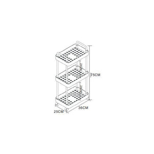 Carrello Cucina Andy Nero Dimensione 36x25x75 Cm