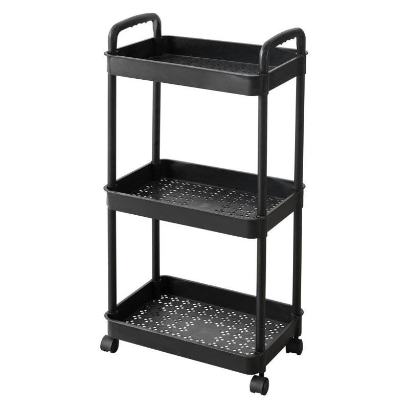 Carrello Cucina Andy Nero Dimensione 36x25x75 Cm