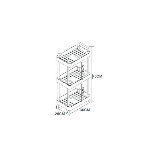 Carrello Cucina Andy Nero Dimensione 36x25x75 Cm