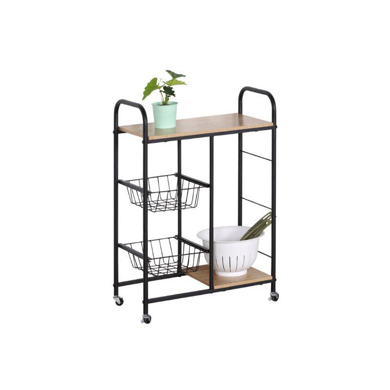 Carrello Cucina Con Ruote Tucson 57x30x85 Naturale/nero