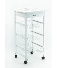 CARRELLO CUCINA OTTAWA 3 CESTI MDF BIANCO FFI