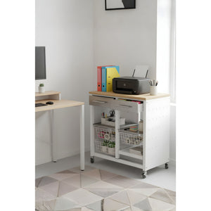 Carrello da cucina BERGEN con cassetti, cestini e portabottiglie – design e produzione spagnola