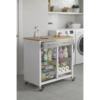 Carrello da cucina BERGEN con cassetti, cestini e portabottiglie – design e produzione spagnola