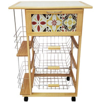 Carrello Da Cucina Columbia 3 Cesti 57X37X83 Cm Casacollection