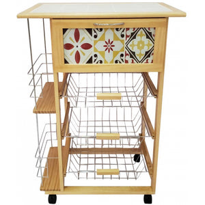 Carrello Da Cucina Columbia 3 Cesti 57X37X83 Cm Casacollection