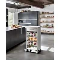 Carrello da cucina con piano di lavoro in acciaio inox, MOHER