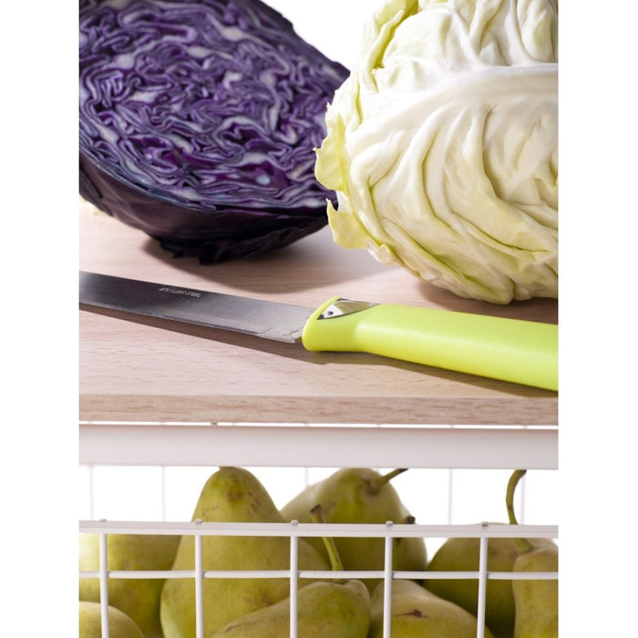 Carrello da Cucina FIESTA con 4 Cestelli Estraibili – Mobile Ausiliario Multiuso, Bianco e Faggio