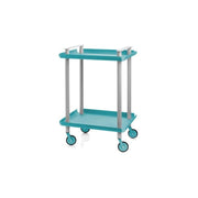 Carrello da Cucina/Portaoggetti  in metallo con 2 ripiani, struttura grigia, LEKY