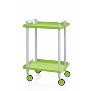 Carrello da Cucina/Portaoggetti  in metallo con 2 ripiani, struttura grigia, LEKY