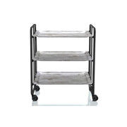 Carrello da servizio pieghevole BAUHAUS – 3 ripiani, struttura in metallo nero