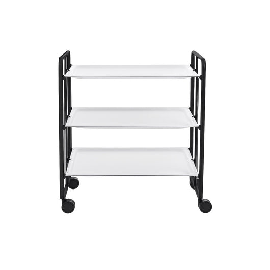 Carrello da servizio pieghevole BAUHAUS – 3 ripiani, struttura in metallo nero