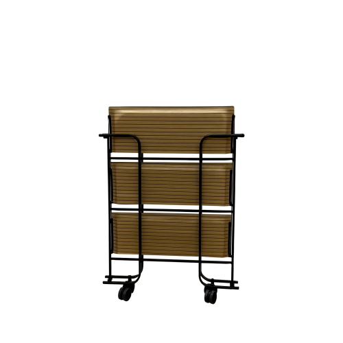 Carrello da servizio pieghevole BAUHAUS – 3 ripiani, struttura in metallo nero