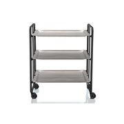 Carrello da servizio pieghevole BAUHAUS – 3 ripiani, struttura in metallo nero
