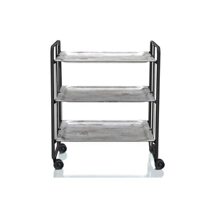 Carrello da servizio pieghevole BAUHAUS – 3 ripiani, struttura in metallo nero