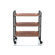Carrello da servizio pieghevole BAUHAUS – 3 ripiani, struttura in metallo nero