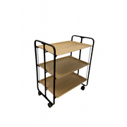 Carrello da servizio pieghevole BAUHAUS – 3 ripiani, struttura in metallo nero