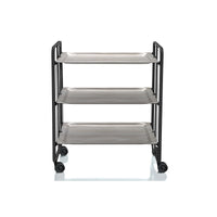 Carrello da servizio pieghevole BAUHAUS – 3 ripiani, struttura in metallo nero