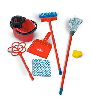 Carrello Delle Pulizie Giocattolo Con Mocio Secchio Accessori Per Bambini Giochi         
