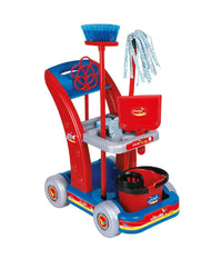 Carrello Delle Pulizie Giocattolo Con Mocio Secchio Accessori Per Bambini Giochi         