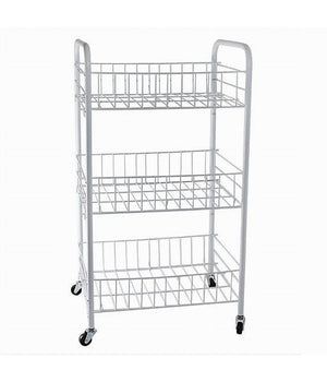 Carrello In Metallo Da Bagno Portaoggetti 3 Ripiani Porta Oggetti Con Ruote 52531         