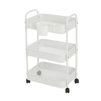 Carrello multiuso in metallo bianco con portata 5 kg per ripiano
