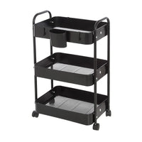 Carrello multiuso in metallo nero con portata 5 kg per ripiano