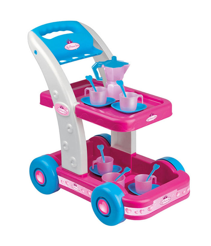 Trade Shop - Carrello Per Servire Caffè Princess Giocattolo Per Bambine Con Set Accessori -