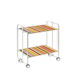 Carrello pieghevole a 2 ripiani con ruote – Salvaspazio, stile moderno, – Struttura bianca - BAUHAUS