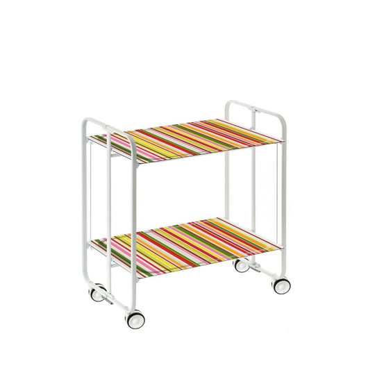 Carrello pieghevole a 2 ripiani con ruote – Salvaspazio, stile moderno, – Struttura bianca - BAUHAUS