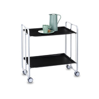 Carrello pieghevole a 2 ripiani con ruote – Salvaspazio, stile moderno, – Struttura bianca - BAUHAUS