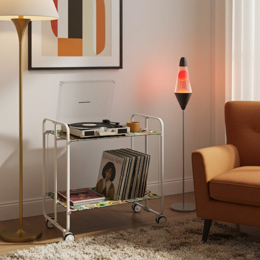 Carrello pieghevole a 2 ripiani con ruote – Salvaspazio, stile moderno, – Struttura bianca - BAUHAUS