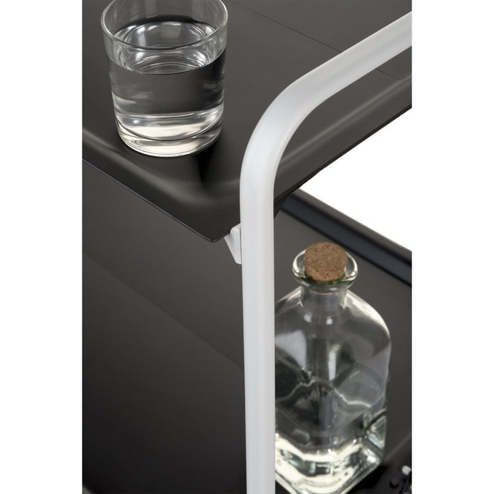 Carrello pieghevole a 2 ripiani con ruote – Salvaspazio, stile moderno, – Struttura bianca - BAUHAUS