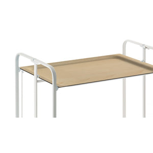 Carrello pieghevole a 2 ripiani con ruote – Salvaspazio, stile moderno, – Struttura bianca - BAUHAUS