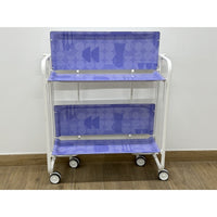 Carrello pieghevole a 2 ripiani con ruote – Salvaspazio, stile moderno, – Struttura bianca - BAUHAUS