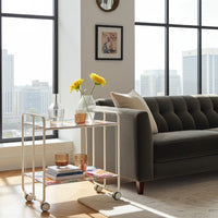 Carrello pieghevole a 2 ripiani con ruote – Salvaspazio, stile moderno, – Struttura bianca - BAUHAUS