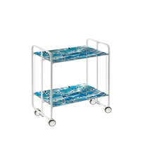 Carrello pieghevole a 2 ripiani con ruote – Salvaspazio, stile moderno, – Struttura bianca - BAUHAUS